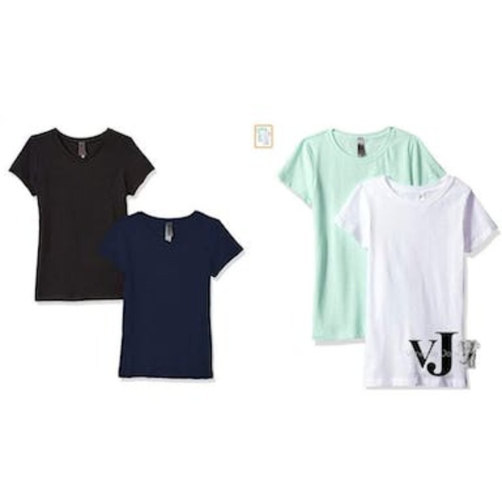 Clementine Girls Everyday Crew Neck T-Shirt 2 Pack, Choose Sz/Color